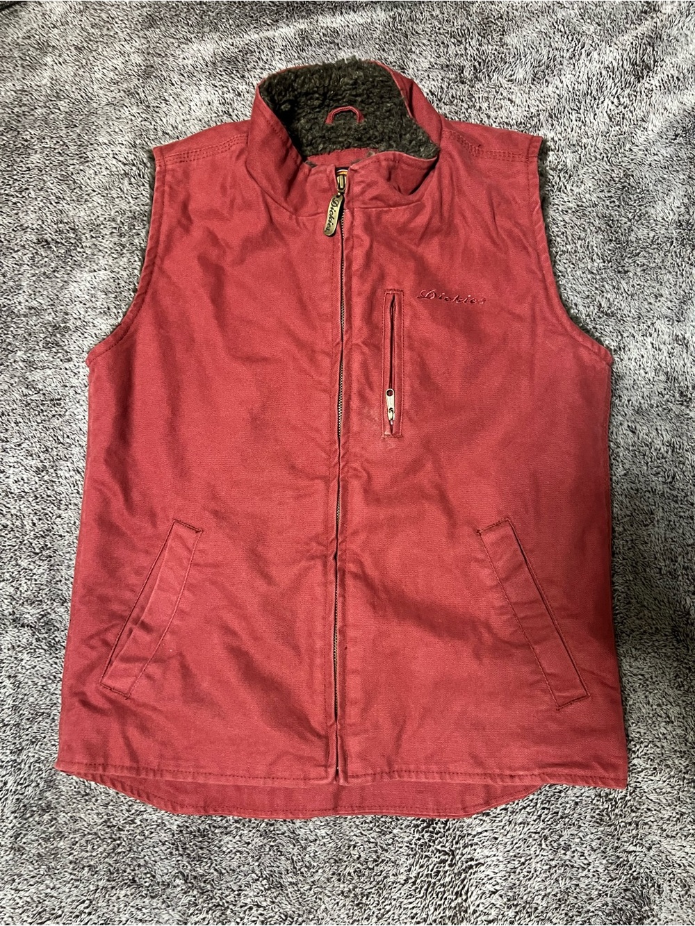 Dickies canvas vest Crimson red